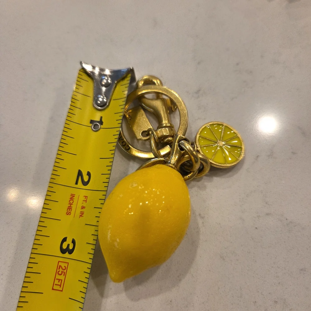 Yellow Lemon Keychain Accessory - Picture 3 of 3